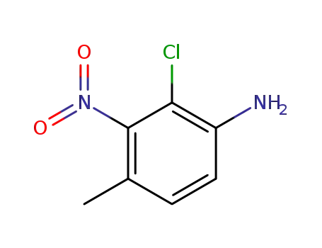 Molecular Structure of 39053-44-6 (2-chloro-4-methyl-3-nitro-aniline)