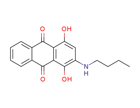 Molecular Structure of 13217-65-7 (9,10-Anthracenedione, 2-(butylamino)-1,4-dihydroxy-)