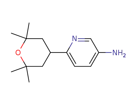 Molecular Structure of 1142363-60-7 (6-(2,2,6,6-tetramethyl-tetrahydro-pyran-4-yl)-pyridin-3-ylamine)