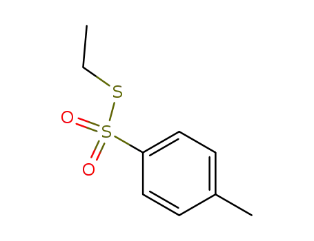 Molecular Structure of 28519-30-4 (Benzenesulfonothioic acid, 4-methyl-, S-ethyl ester)