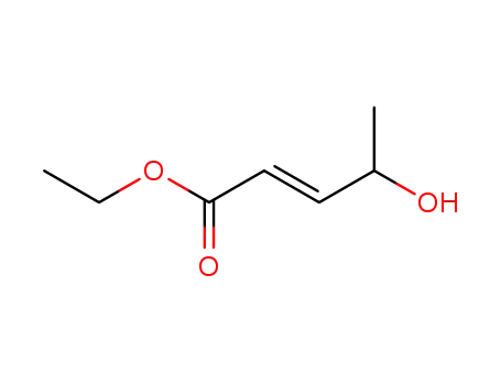 Molecular Structure of 10150-92-2 (2-Pentenoic acid, 4-hydroxy-, ethyl ester, (2E)-)