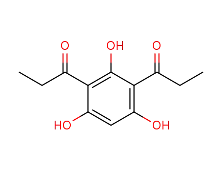 Molecular Structure of 3145-11-7 (1,1'-(2,4,6-Trihydroxy-1,3-phenylene)bis(1-propanone))