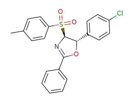 Molecular Structure of 80225-01-0 (5-p-chlorophenyl-2-phenyl-4-tosyl-2-oxazoline)