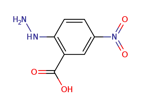 Molecular Structure of 185556-56-3 (Benzoicacid,2-hydrazino-5-nitro-)