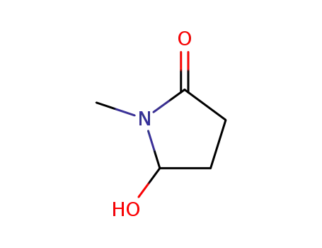 Molecular Structure of 41194-00-7 (5-Hydroxy-1-methyl-2-pyrrolidone)