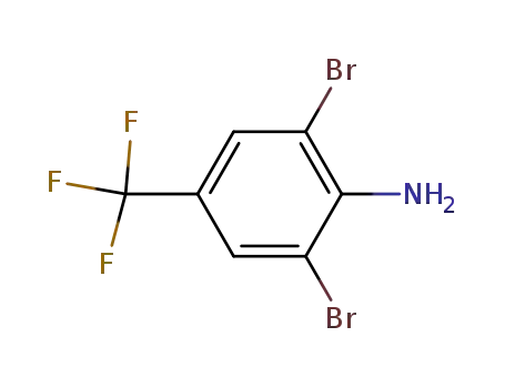 Molecular Structure of 72678-19-4 (2,6-DIBROMO-4-(TRIFLUOROMETHYL)ANILINE)