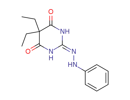 Molecular Structure of 412959-09-2 (5,5-diethyl-pyrimidine-2,4,6-trione-2-phenylhydrazone)
