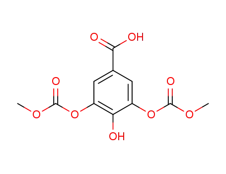 4-hydroxy-3,5-bis-methoxycarbonyloxy-benzoic acid