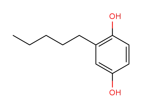 Molecular Structure of 4693-32-7 (1,4-Benzenediol, 2-pentyl-)