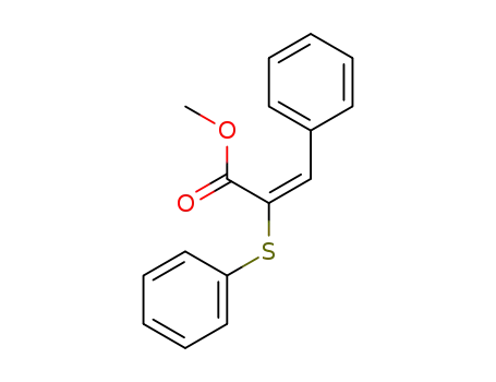 Molecular Structure of 58808-71-2 (methyl (E)-3-phenyl-2-phenylthiopropenoate)