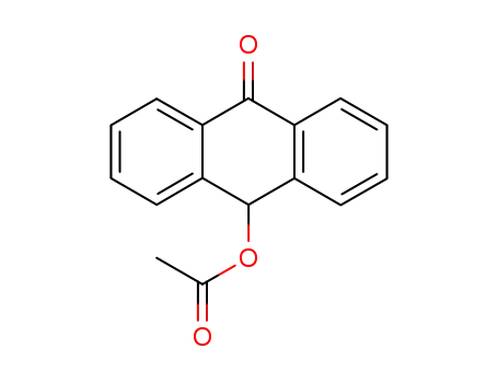 Molecular Structure of 1705-94-8 (acetic acid 10-oxo-9,10-dihydro-anthracen-9-yl ester)