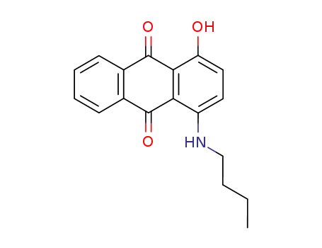 Molecular Structure of 63768-01-4 (1-(butylamino)-4-hydroxyanthraquinone)