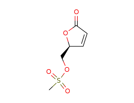 Molecular Structure of 85694-07-1 ((-)-(S)-5-methanesulfonyloxymethyloxol-3-en-2-one)