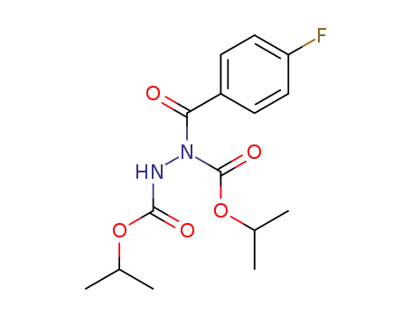 Molecular Structure of 1283075-99-9 (dipropan-2-yl 1-(4-fluorobenzoyl)hydrazine-1,2-dicarboxylate)