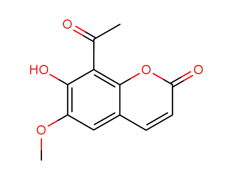 7-hydroxy-6-methoxy-8-acetyl-2H-<1>-benzopyran-2-one