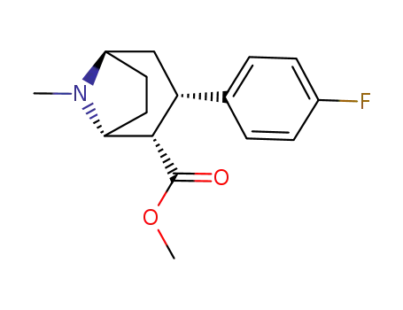 Molecular Structure of 50370-56-4 ((-)-2-BETA-CARBOMETHOXY-3-BETA-(4-FLUOROPHENYL)TROPANE)
