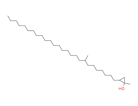 Molecular Structure of 204848-20-4 (1-methyl-2-(8-methylhexacosyl)-1-cyclopropanol)