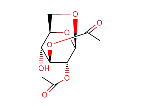 Molecular Structure of 22331-11-9 (2,3-di-O-acetyl-1,6-anhydro-β-D-glucose)