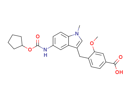 4-[[5-[[cyclopentyloxy)carbonyl]amino]-1-methylindol-3-yl]methyl]-3-methoxybenzoic acid