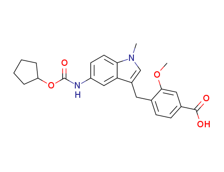 4-[[5-[[CYCLOPENTYLOXY)CARBONYL]AMINO]-1-METHYLINDOL-3-YL]METHYL]-3-METHOXYBENZOIC ACID