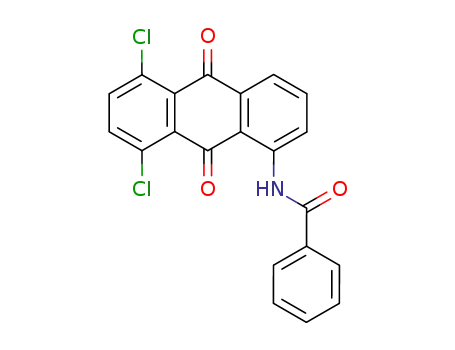 Molecular Structure of 3223-95-8 (N-(5,8-dichloro-9,10-dihydro-9,10-dioxo-1-anthryl)benzamide)