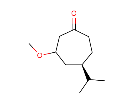 Molecular Structure of 310905-91-0 ((5R)-5-isopropyl-3-methoxycycloheptanone)