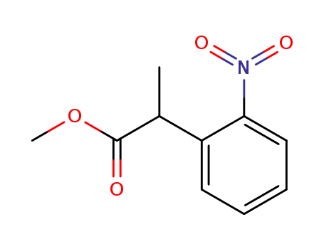 Molecular Structure of 30096-07-2 (Benzeneacetic acid, a-methyl-2-nitro-, methyl ester)
