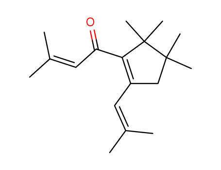 Molecular Structure of 71500-18-0 (3-methyl-1-[4,4,5,5-tetramethyl-2-(2-methyl-propenyl)-cyclopent-1-enyl]-but-2-en-1-one)