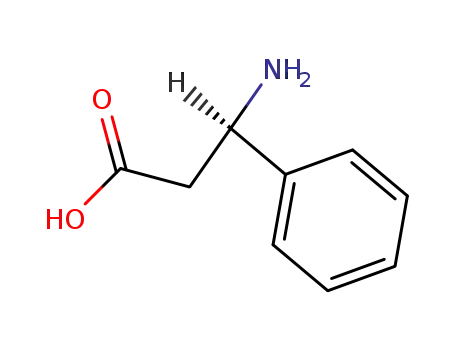 Molecular Structure of 40856-44-8 ((S)-3-Amino-3-phenylpropanoic acid)