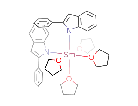 Molecular Structure of 119127-33-2 (bis(2-phenylindol-1-yl)tetrakis(tetrahydrofuran)samarium(II))