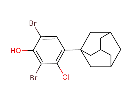 Molecular Structure of 74131-27-4 (2,6-Dibromo-4-(1-adamantyl)resorcinol)