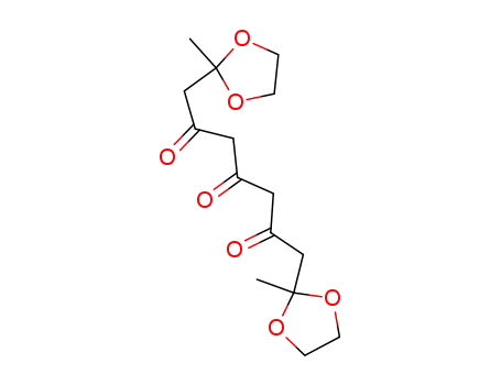Molecular Structure of 97271-24-4 (1,7-Bis(2-methyl-1,3-dioxolan-2-yl)-2,4,6-heptantrion)