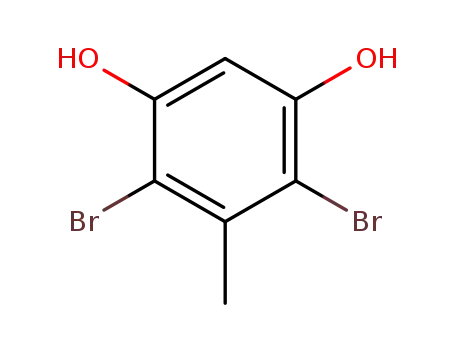 Molecular Structure of 78463-33-9 (4,6-dibromo-5-methylresorcinol)
