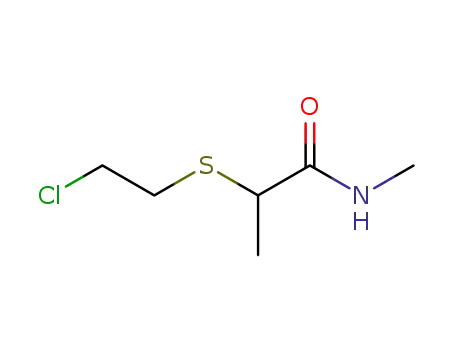 Molecular Structure of 36585-14-5 (2-[(2-chloroethyl)thio]-N-methylpropionamide)