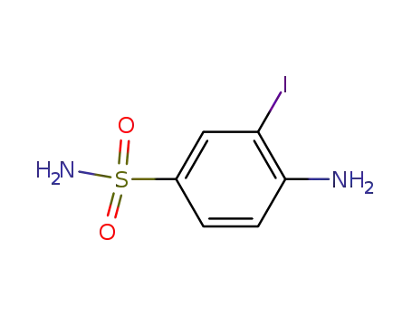 Molecular Structure of 60154-06-5 (Benzenesulfonamide, 4-amino-3-iodo-)