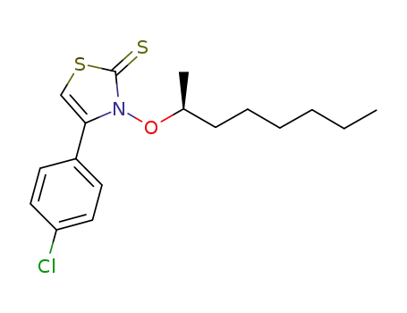 Molecular Structure of 1200233-22-2 ((S)-N-(oct-2-yloxy)-4-(p-chlorophenyl)-thiazole-2(3H)-thione)