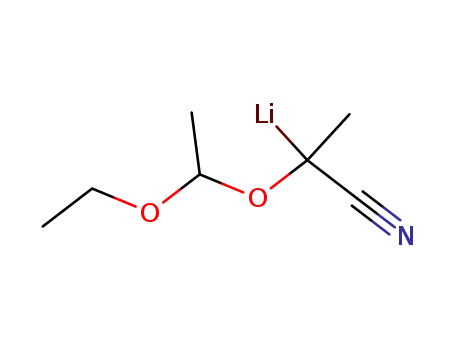 Molecular Structure of 69849-04-3 (2-(1-ethoxyethoxy)-2-lithiopropanenitrile)
