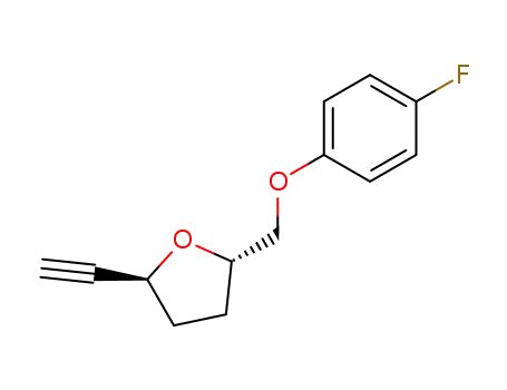 Furan, 2-ethynyl-5-[(4-fluorophenoxy)methyl]tetrahydro-, (2S,5S)-