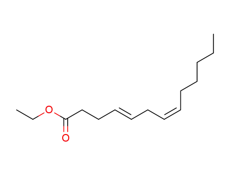Molecular Structure of 68236-05-5 (4,7-Tridecadienoic acid, ethyl ester, (Z,E)-)