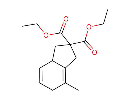 Molecular Structure of 1009843-86-0 (diethyl 7-methyl-1,3,3a,6-tetrahydro-2H-indene-2,2-dicarboxylate)