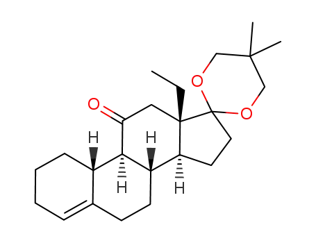 Molecular Structure of 160683-94-3 (17,17-<(2,2-dimethyl)propane-1,3-dioxy>-18a-homo-estr-4-en-11-one)