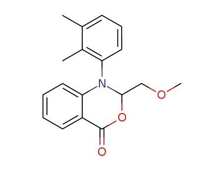 Molecular Structure of 137488-44-9 (4H-3,1-Benzoxazin-4-one,
1-(2,3-dimethylphenyl)-1,2-dihydro-2-(methoxymethyl)-)