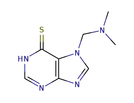 Molecular Structure of 119056-59-6 (7-(dimethylamino)methyl-6-mercaptopurine)