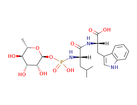 L-Tryptophan,N-[[(6-deoxy-a-L-mannopyranosyl)oxy]hydroxyphosphinyl]-L-leucyl-