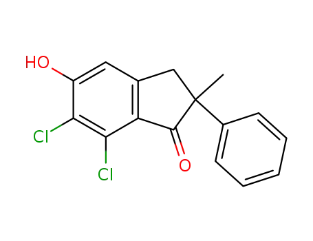 6,7-Dichloro-5-hydroxy-2-methyl-2-phenylindan-1-one