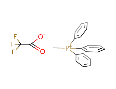 (C<sub>6</sub>H<sub>5</sub>)3PCH<sub>3</sub><sup>(1+)</sup>*CF<sub>3</sub>CO<sub>2</sub><sup>(1-)</sup>={(C<sub>6</sub>H<sub>5</sub>)3PCH<sub>3</sub>}{CF<sub>3</sub>CO<sub>2</sub>}