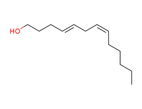 Molecular Structure of 57981-61-0 ((Z,E)-trideca-4,7-dien-1-ol)