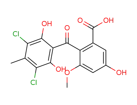 Benzoic acid,2-(3,5-dichloro-2,6-dihydroxy-4-methylbenzoyl)-5-hydroxy-3-methoxy-