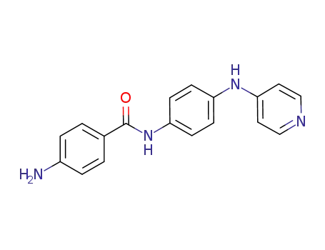 Molecular Structure of 23625-78-7 (4-amino-N-[4-(pyridin-4-ylamino)phenyl]benzamide)