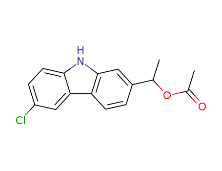 Molecular Structure of 99202-99-0 (2-(1-acetoxyethyl)-6-chlorocarbazole)